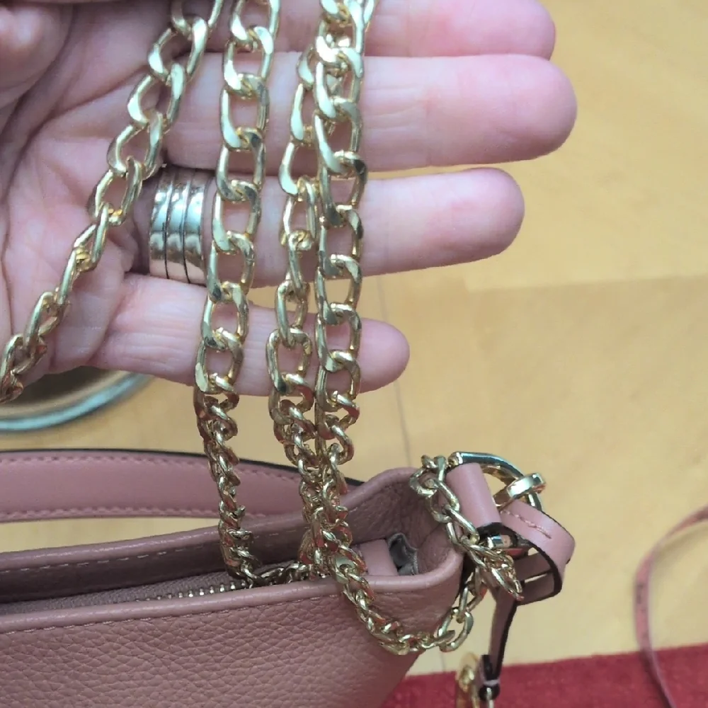 Michael Kors Townsend Blush Convertible Bucket/ Crossbody Bag with Gold Accents